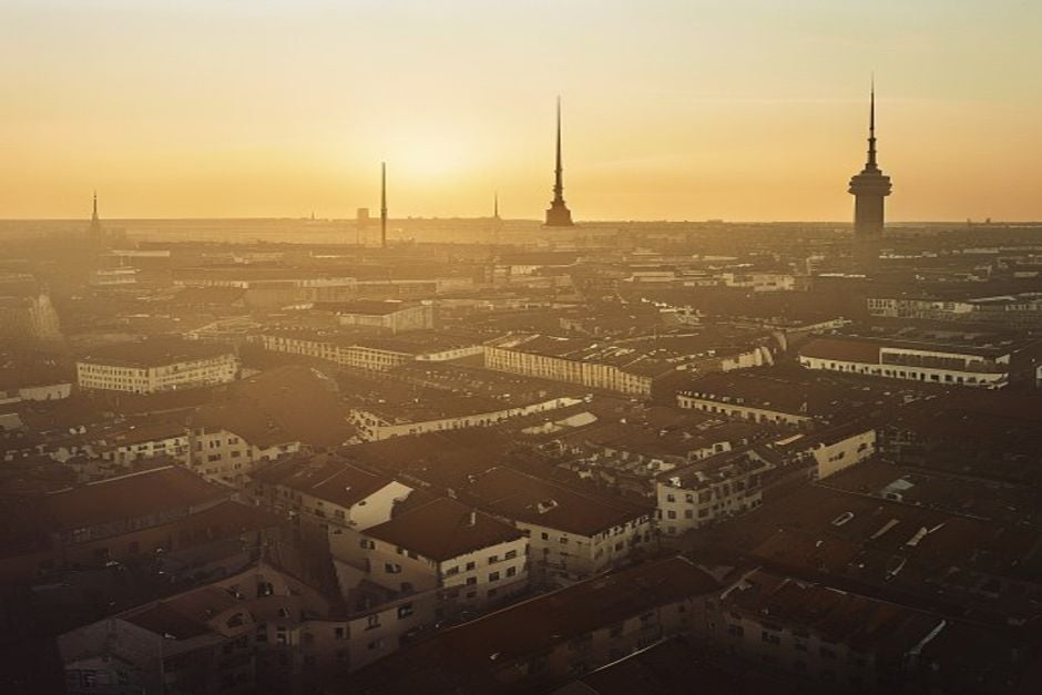 Berlin Prenzlauer Berg aus der Luft (Visualisierung)
