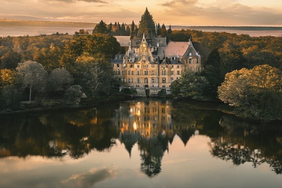 Schloss Moritzburg aus der Luft (Visualisierung)
